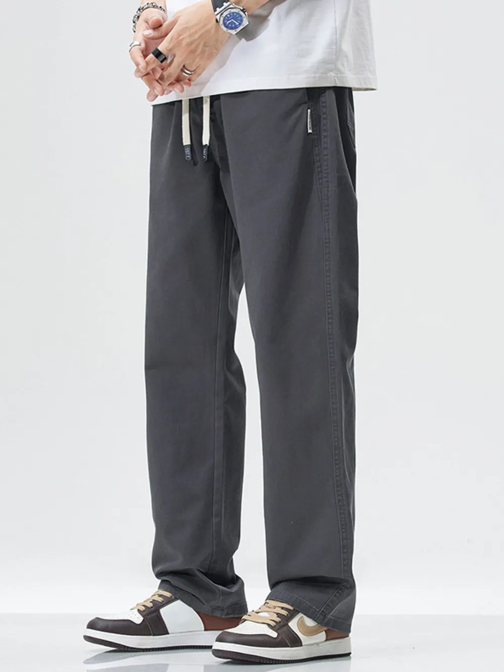 Men's Full Size Wide Leg Casual Pants Plus Size, image 3