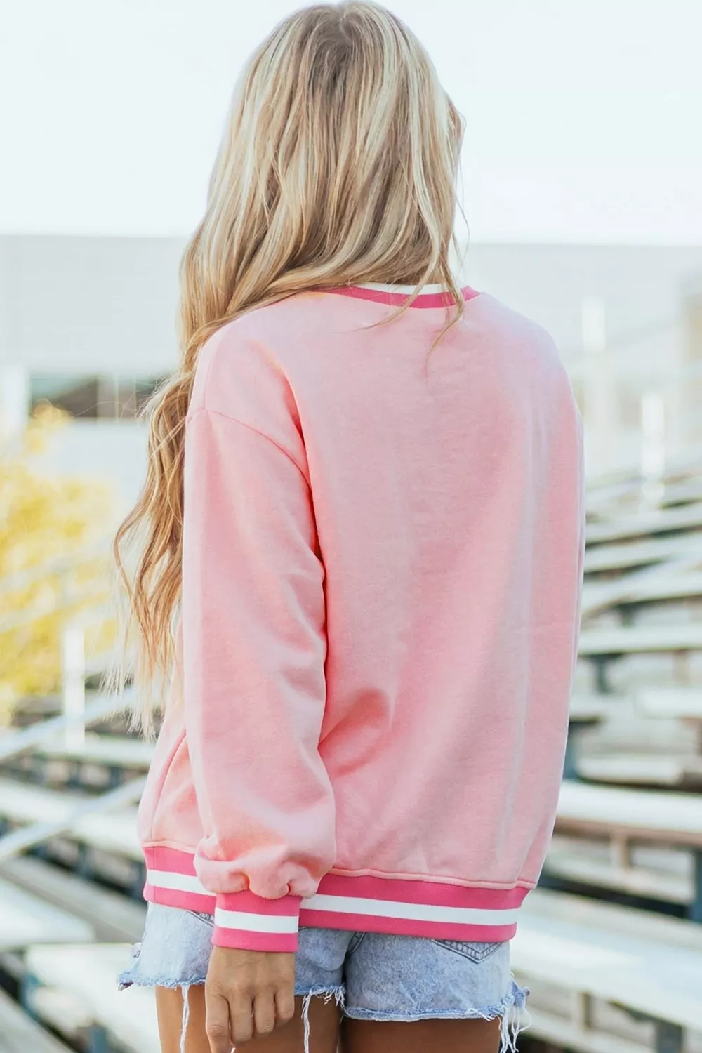 Embroidered Tennis Club Crew Neck Pullover Sweatshirt, image 3
