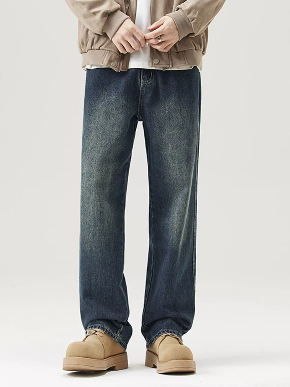 Men's Vintage Wash Relaxed Fit Jeans