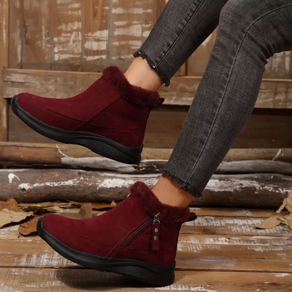 Round Toe Side Zip Boots, image 7