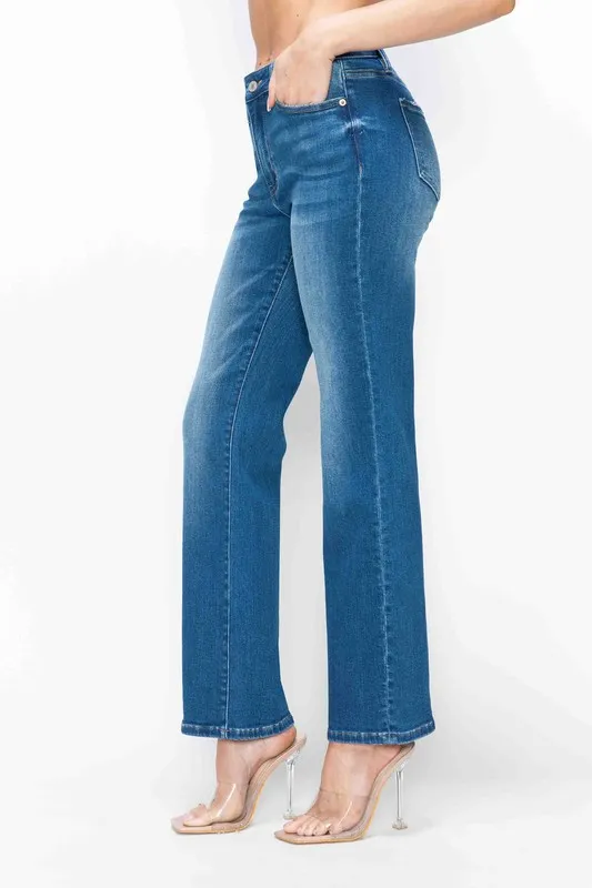 Full Size Cat's Whiskers High Rise Straight Jeans, image 9