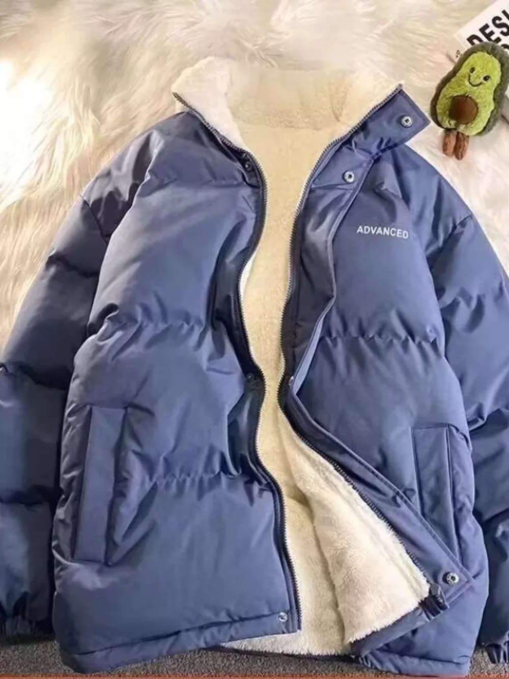 Men's Plus Size Zip Up Padded Winter Coat, image 6