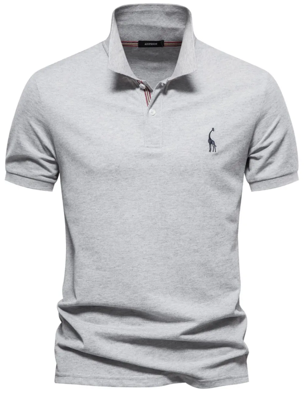 Men's Giraffe Embroidered Short Sleeve Polo, image 9