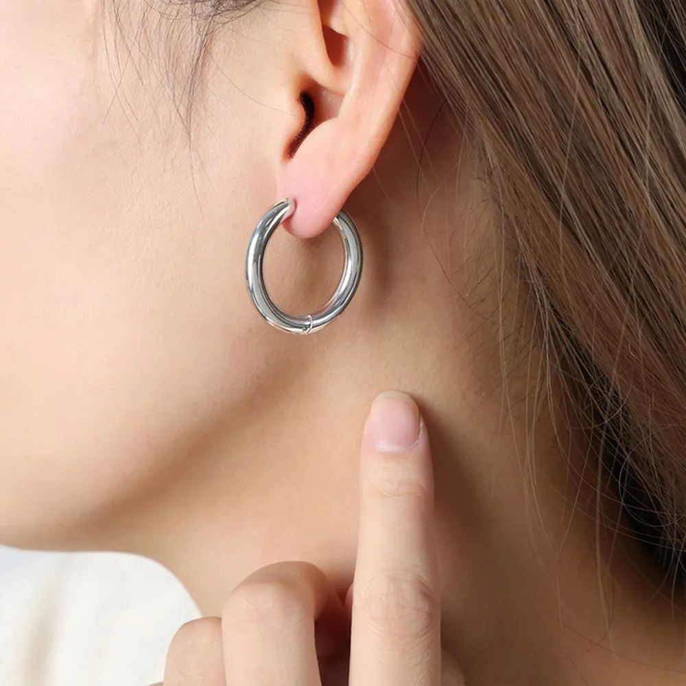 18K Gold-Plated Huggie Earrings, image 8