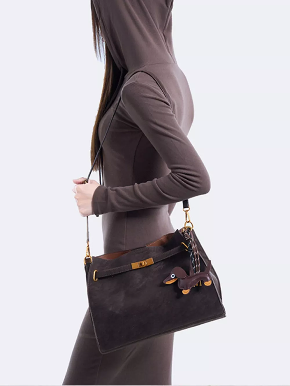 Decorative Buckle Crossbody Bag