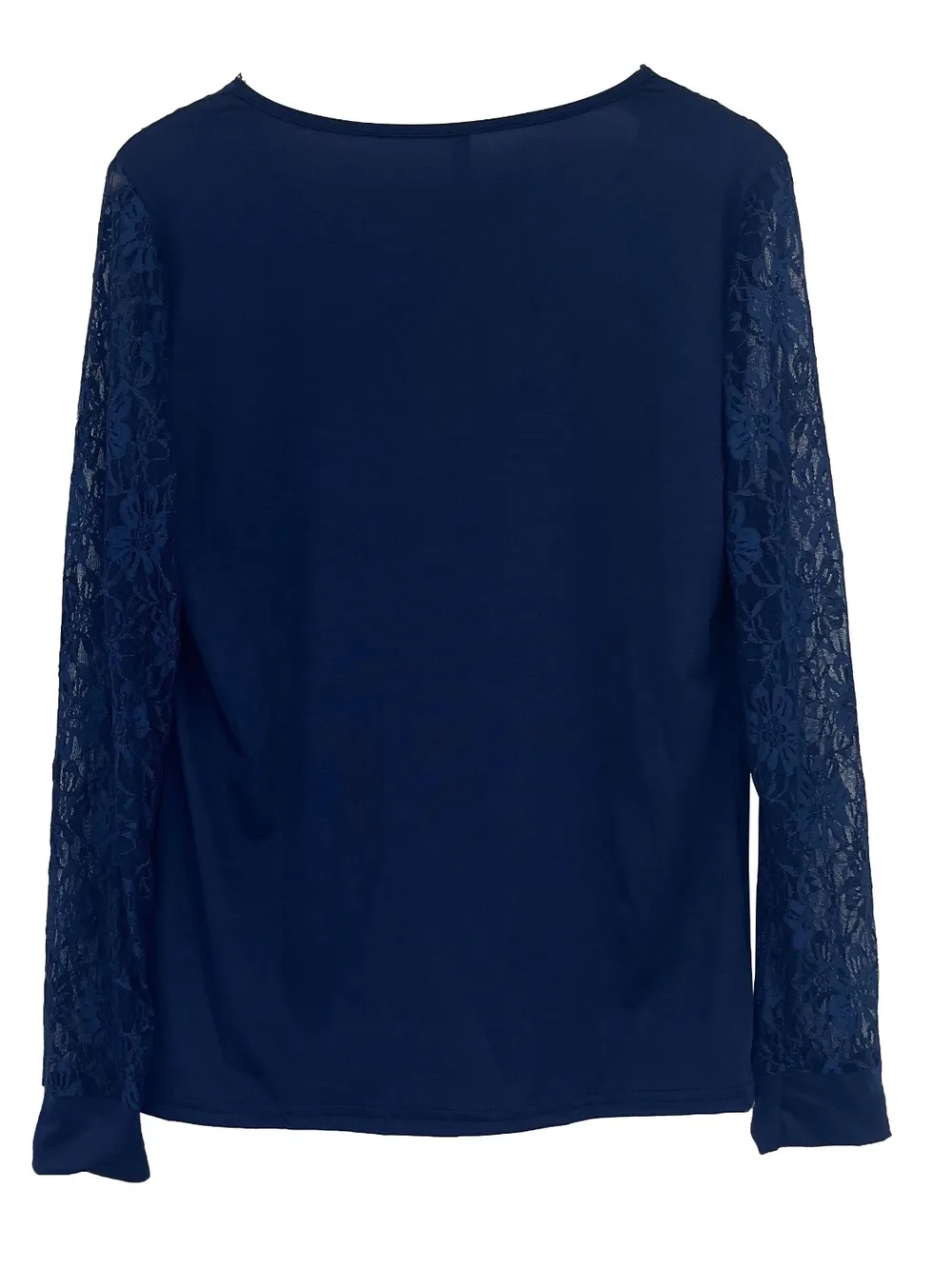 Full Size Lace Detail V-Neck Long Sleeve Blouse, image 5
