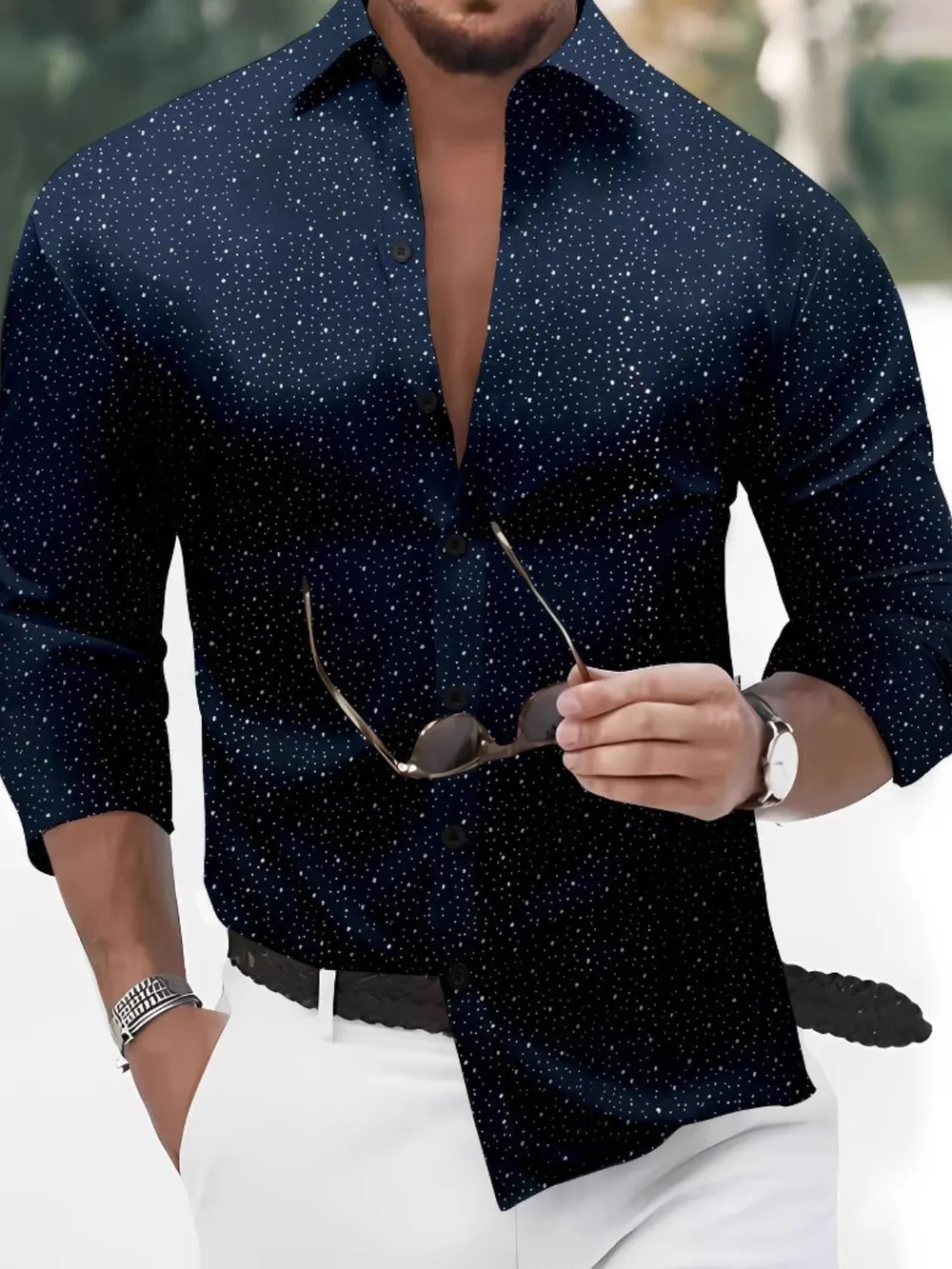 Men's Full Size Button Up Long Sleeve Shirt Plus Size, image 3