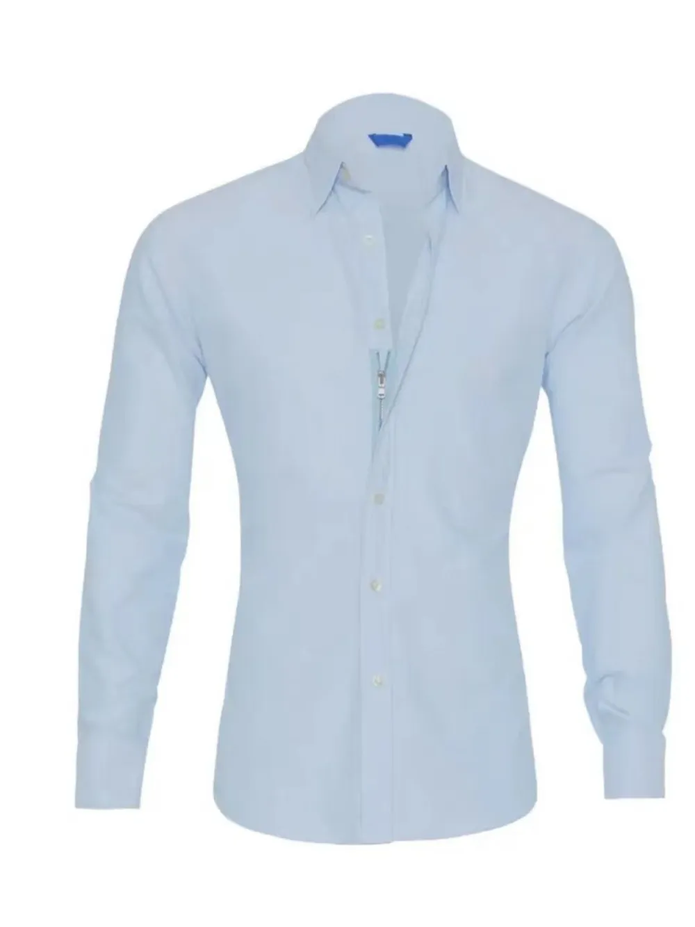 Men's Full Size Classic Button-Down Long Sleeve Business Shirt Plus Size, image 4