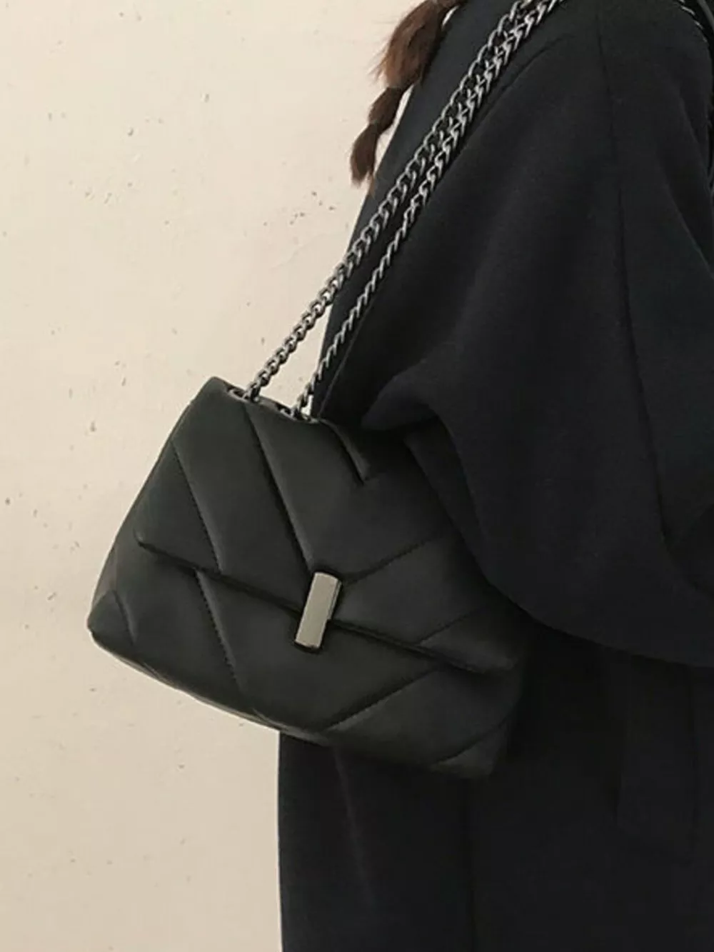 Quilted Chain Shoulder Bag, image 3