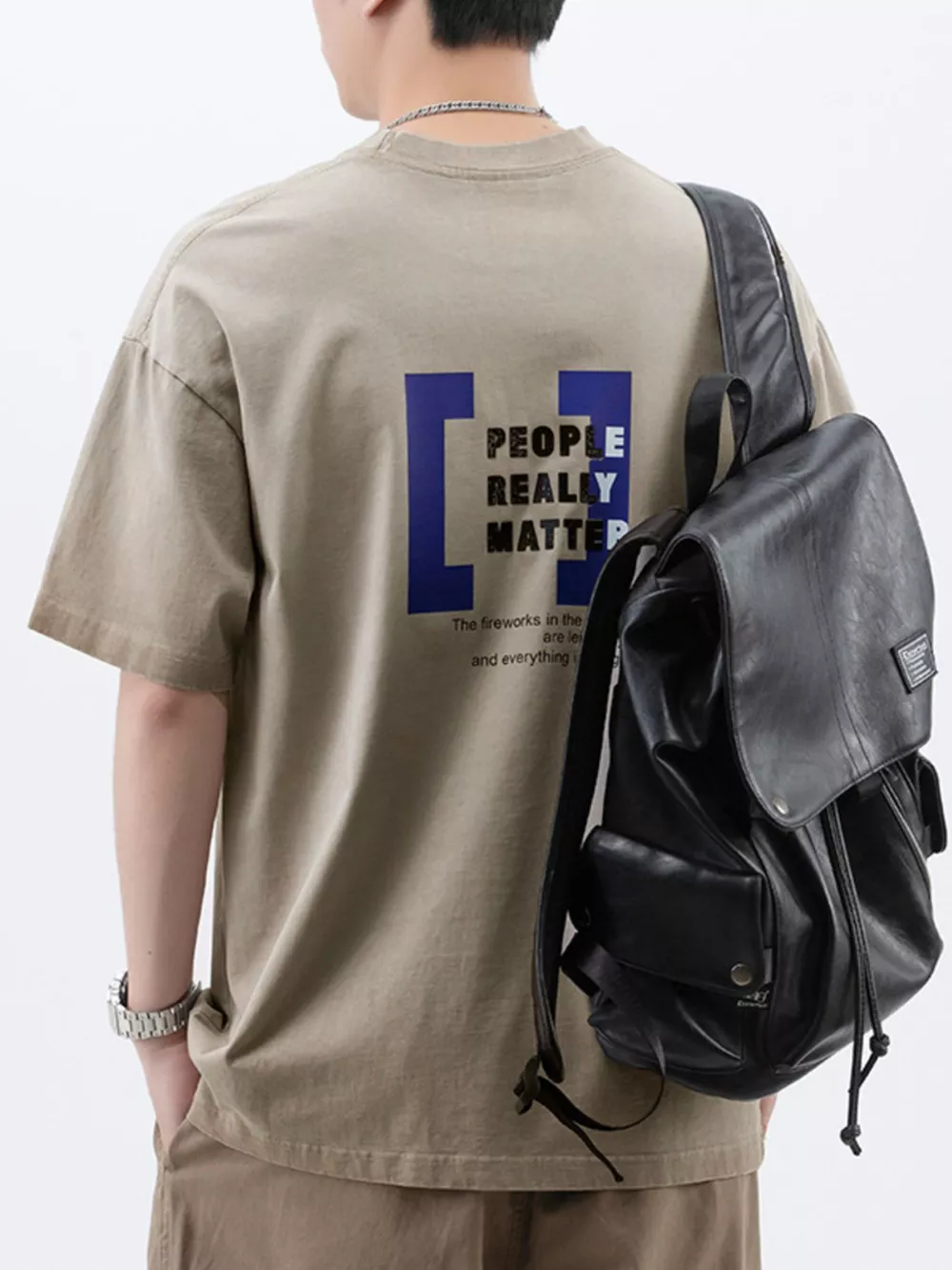 Men's Plus Size Round Neck Short Sleeve T-Shirt, image 8