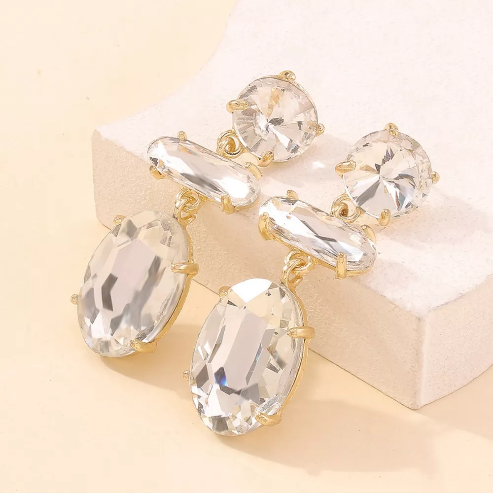 Alloy Geometric Dangle Earrings, image 11