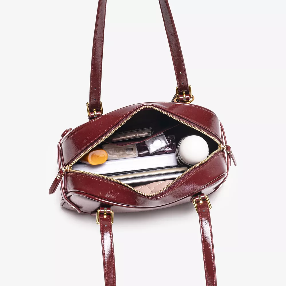 Vintage Style Leather Shoulder Bag, image 5