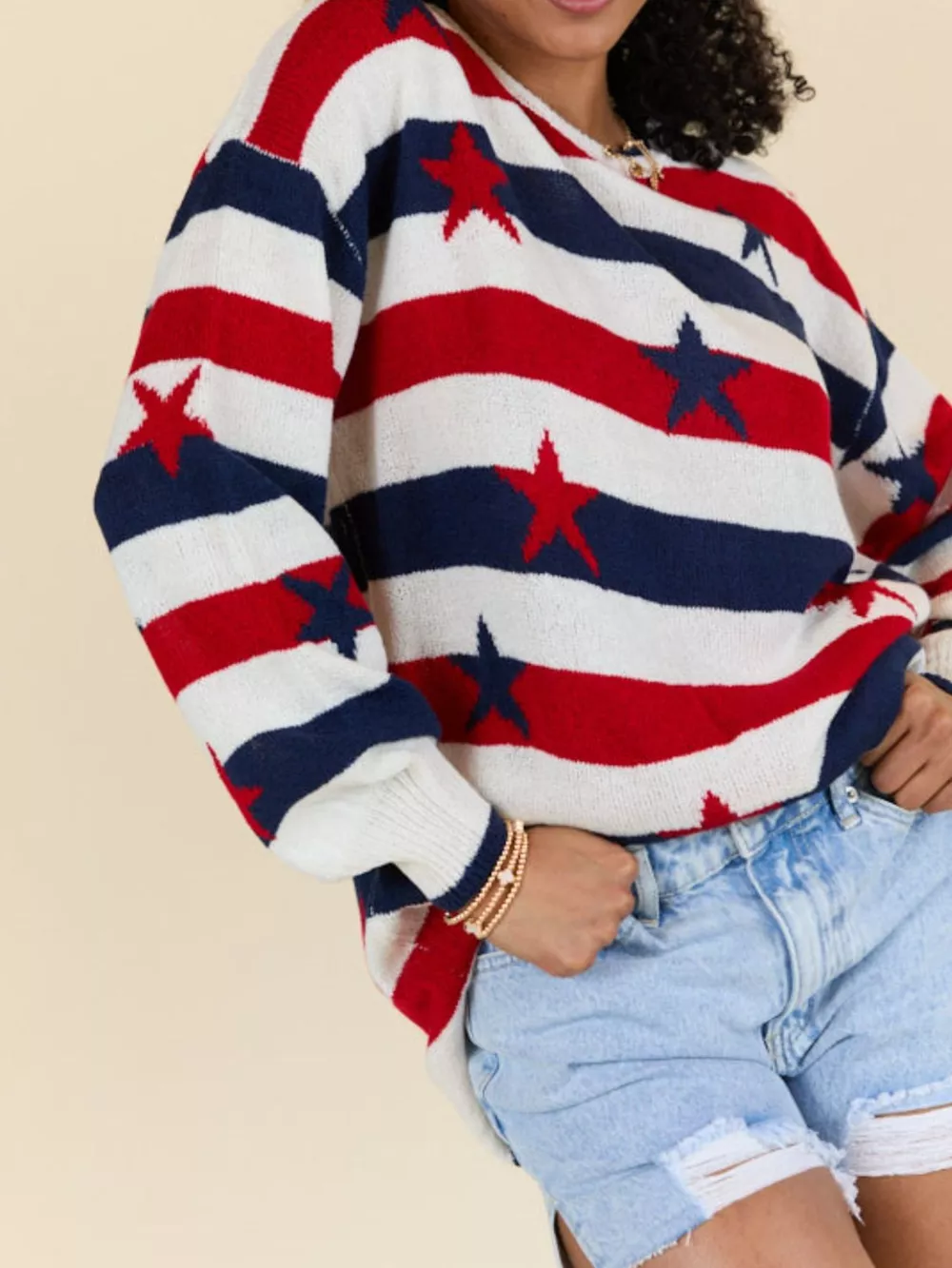 Stars and Stripes Long Sleeve Sweater, image 14