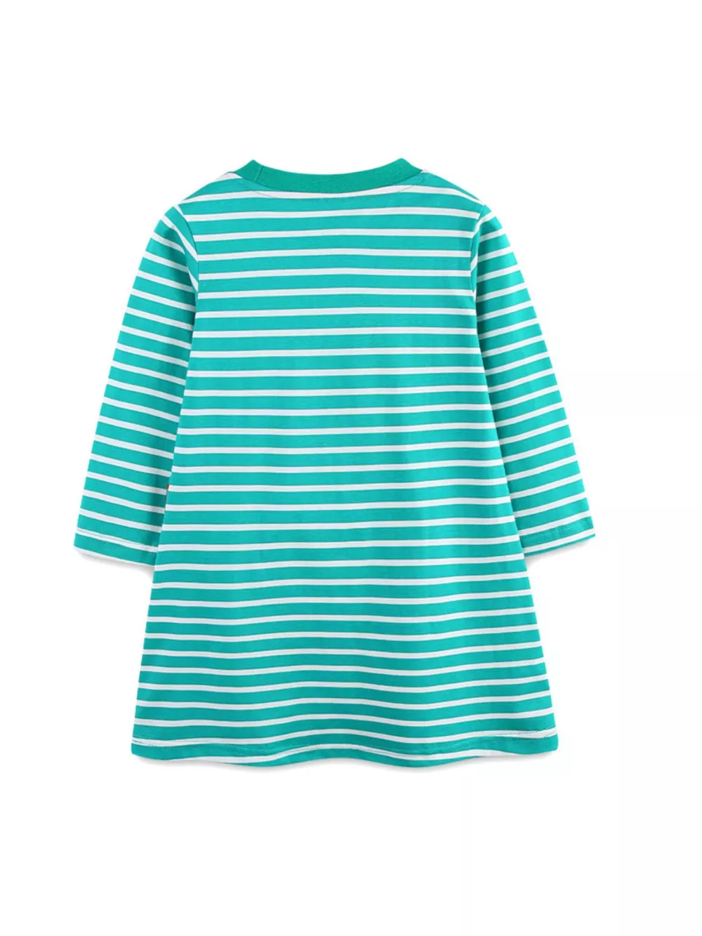 Children's Striped Bird Applique Long Sleeve Dress, image 3