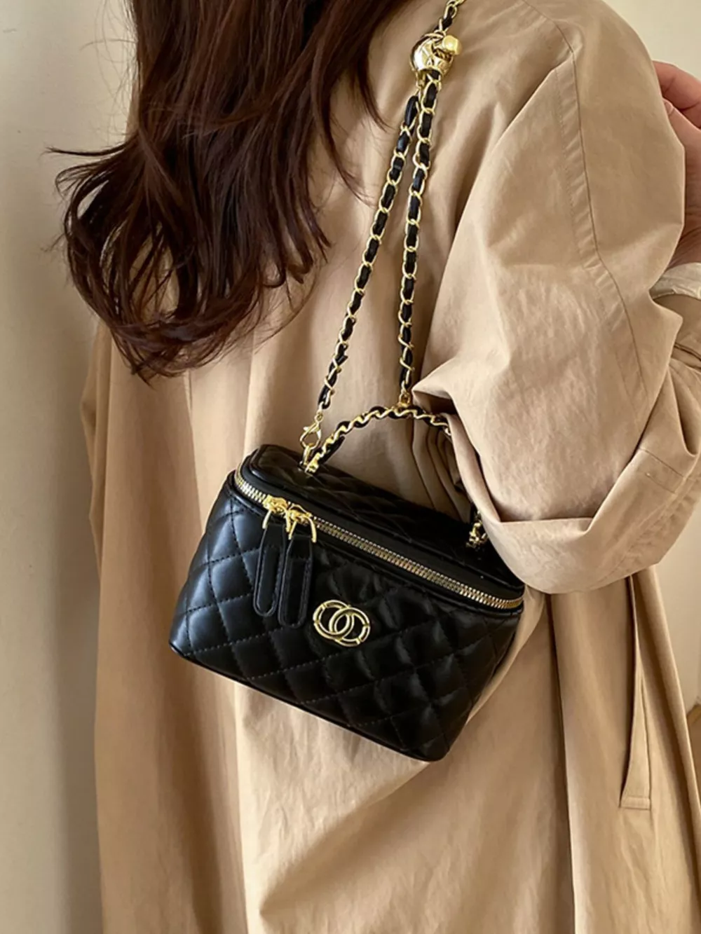 Quilted Leather Crossbody Bag, image 3