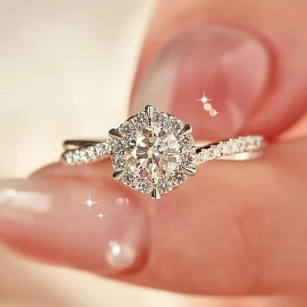 2 Carat Moissanite 925 Sterling Silver Ring, image 5