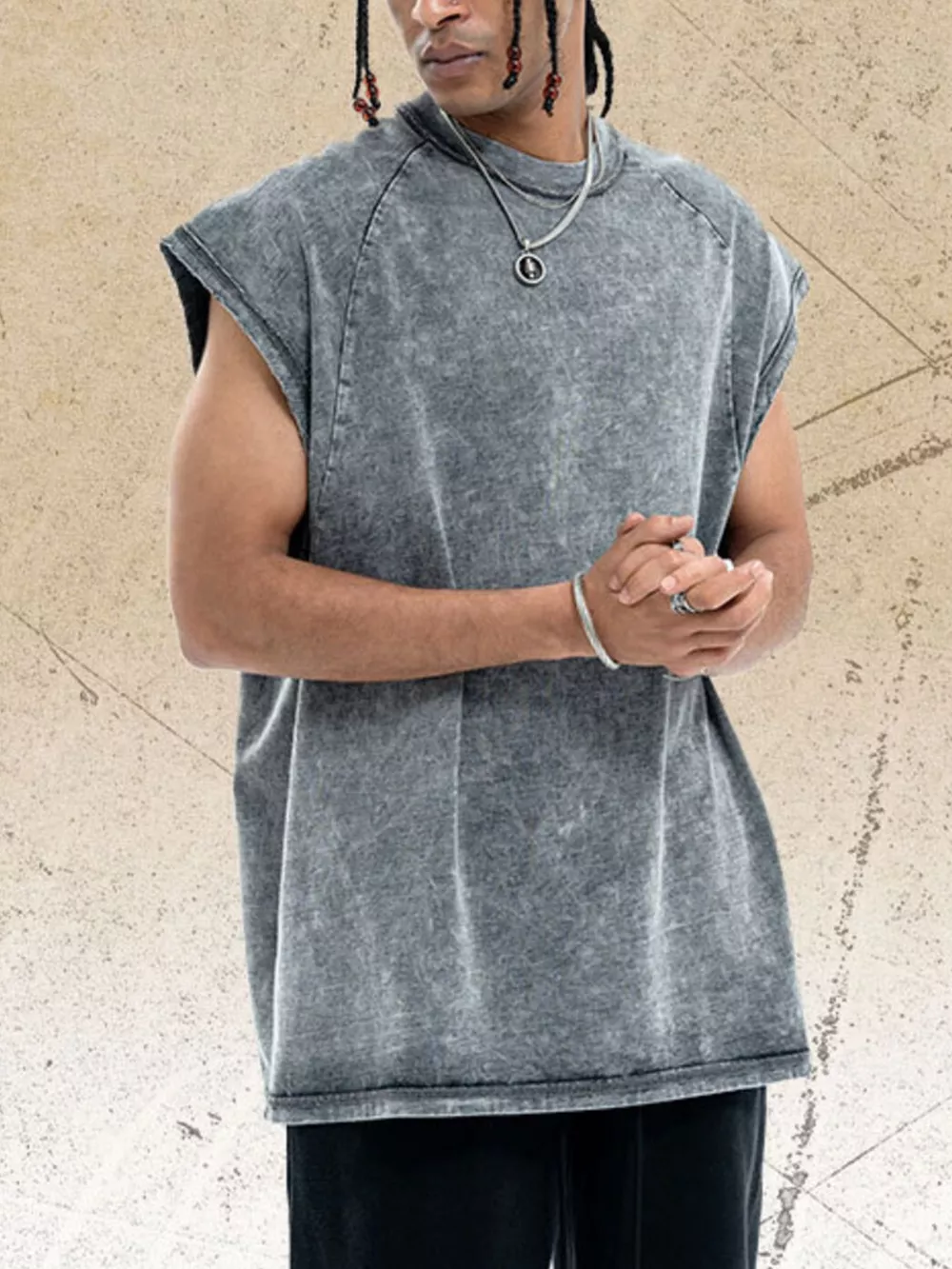 Men's Round Neck Tank, image 9