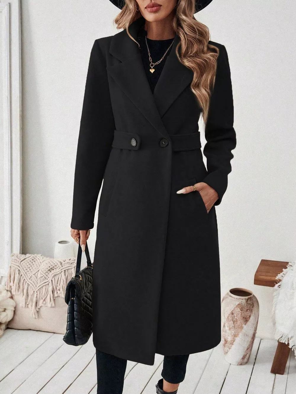 Single-Button Longline Coat, image 7