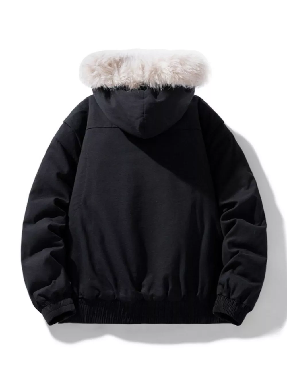 Men's Plus Size Zip Up Hooded Winter Coat, image 4