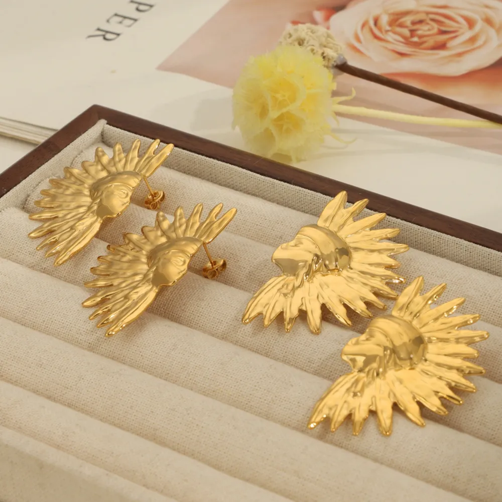 Titanium Steel Gold-Plated Earrings, image 6