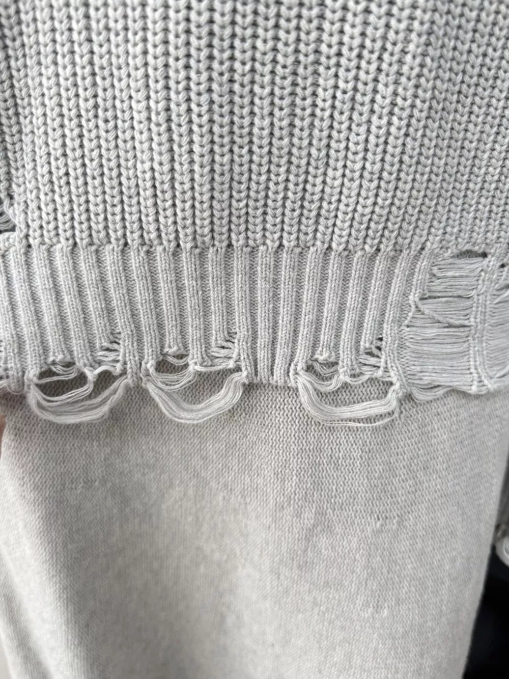 Distressed Long Sleeve Sweater and Skirt Set, image 22