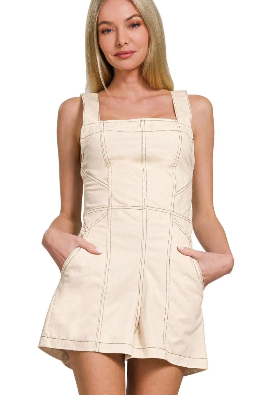 Tie Back Romper, image 2