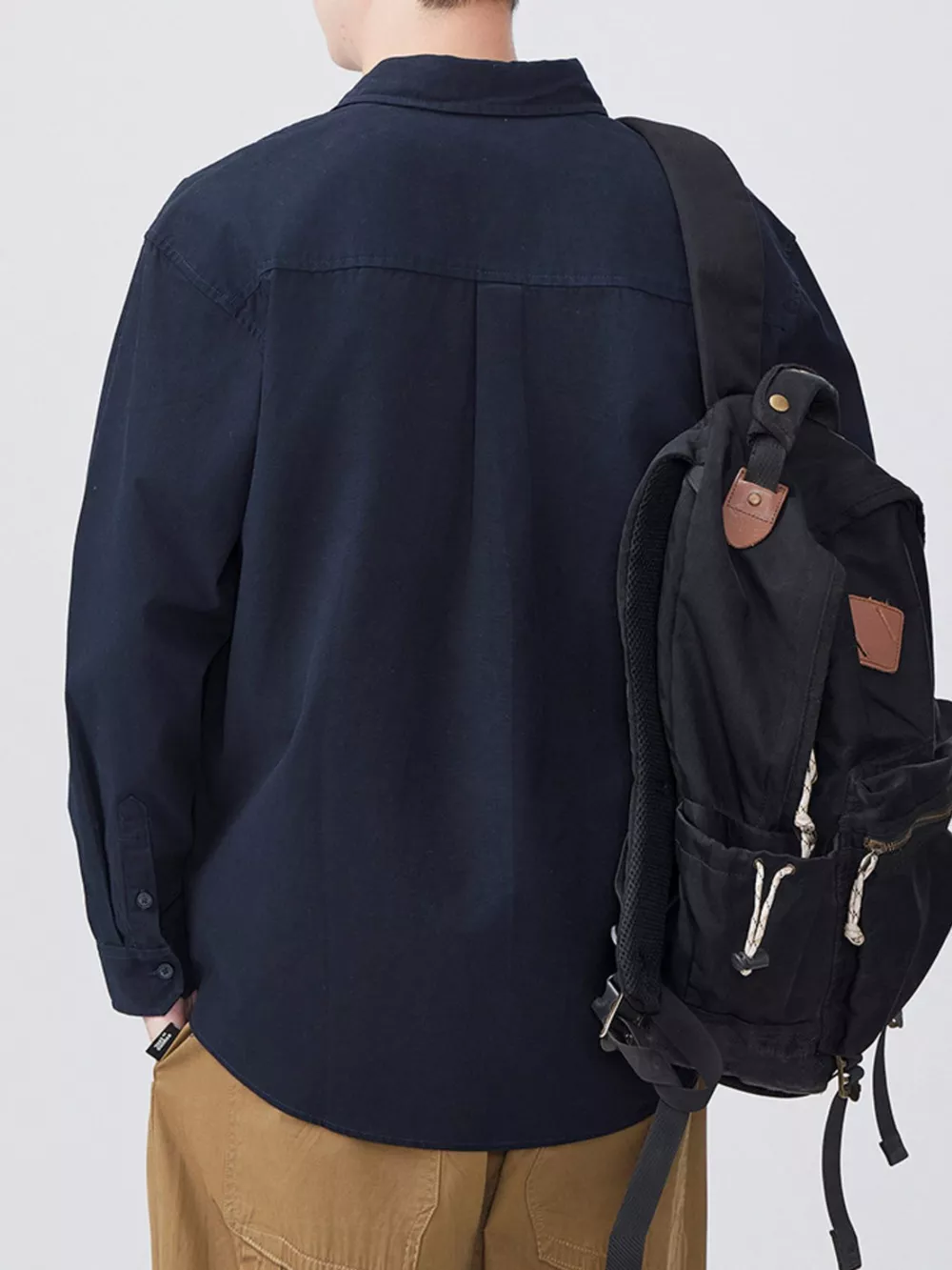 Men's Plus Size Button Up Long Sleeve Shirt, image 3