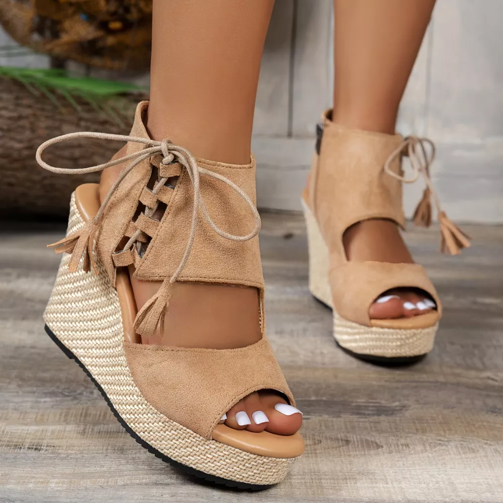 Open Toe Wedge Sandals, image 3