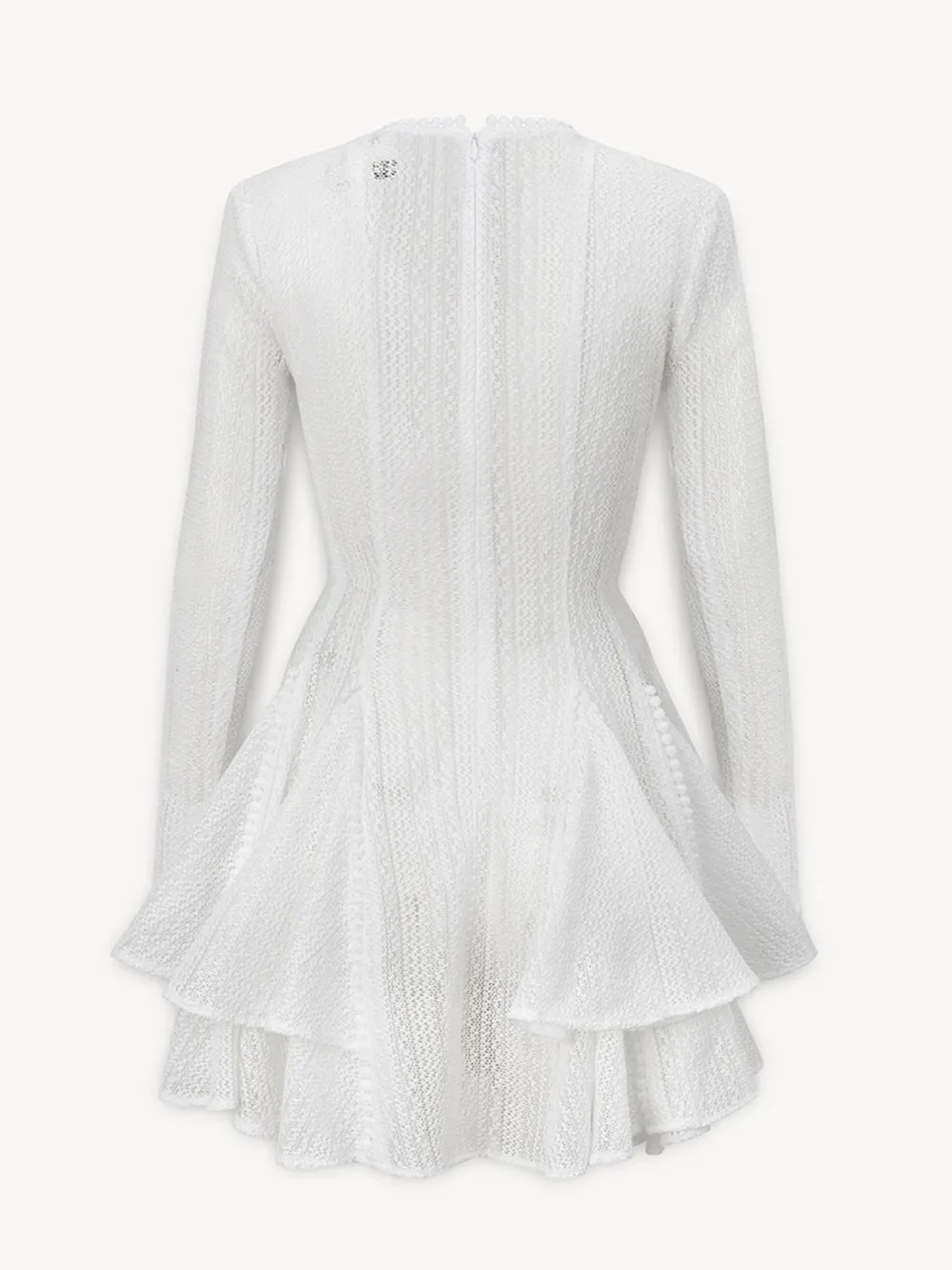 Layered Round Neck Long Sleeve Dress, image 5