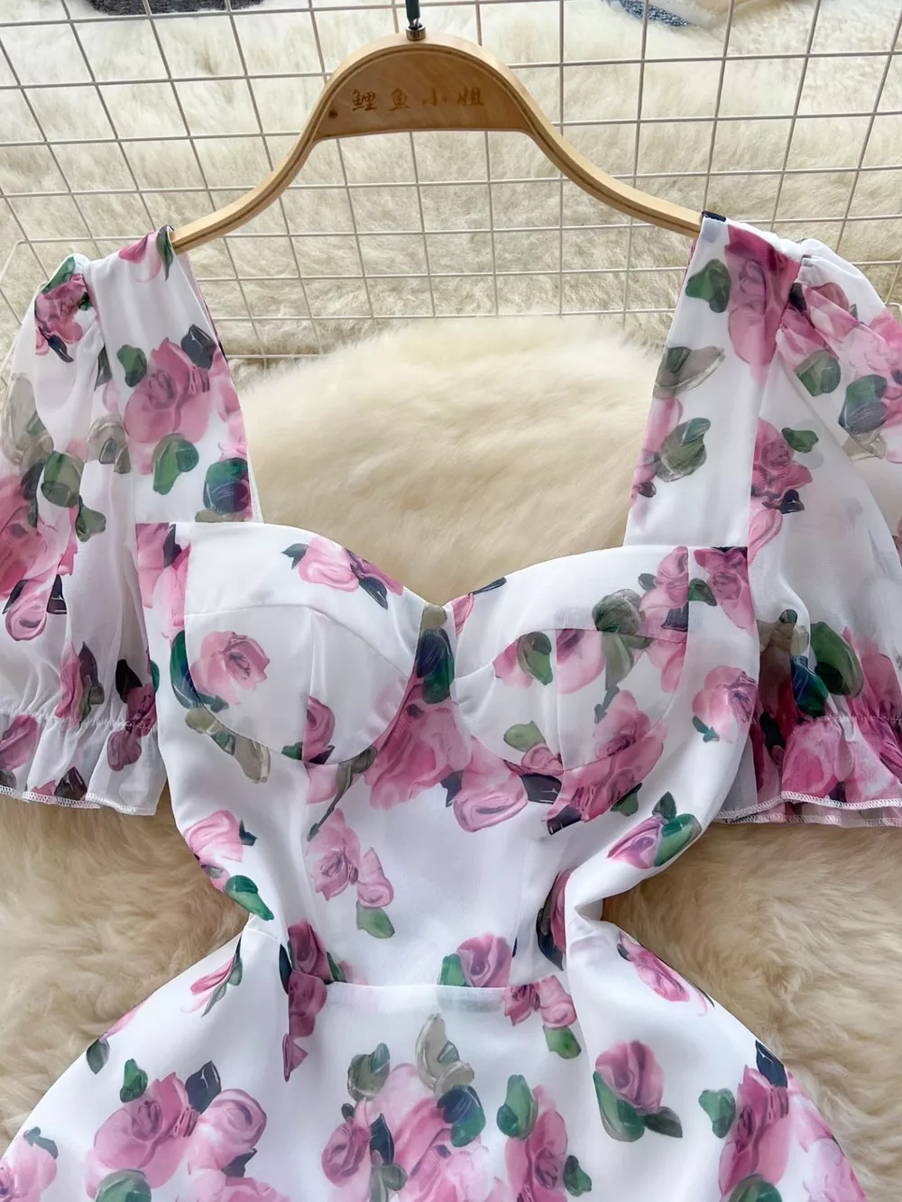 Floral Print Ruffle Hem Midi Dress, image 2
