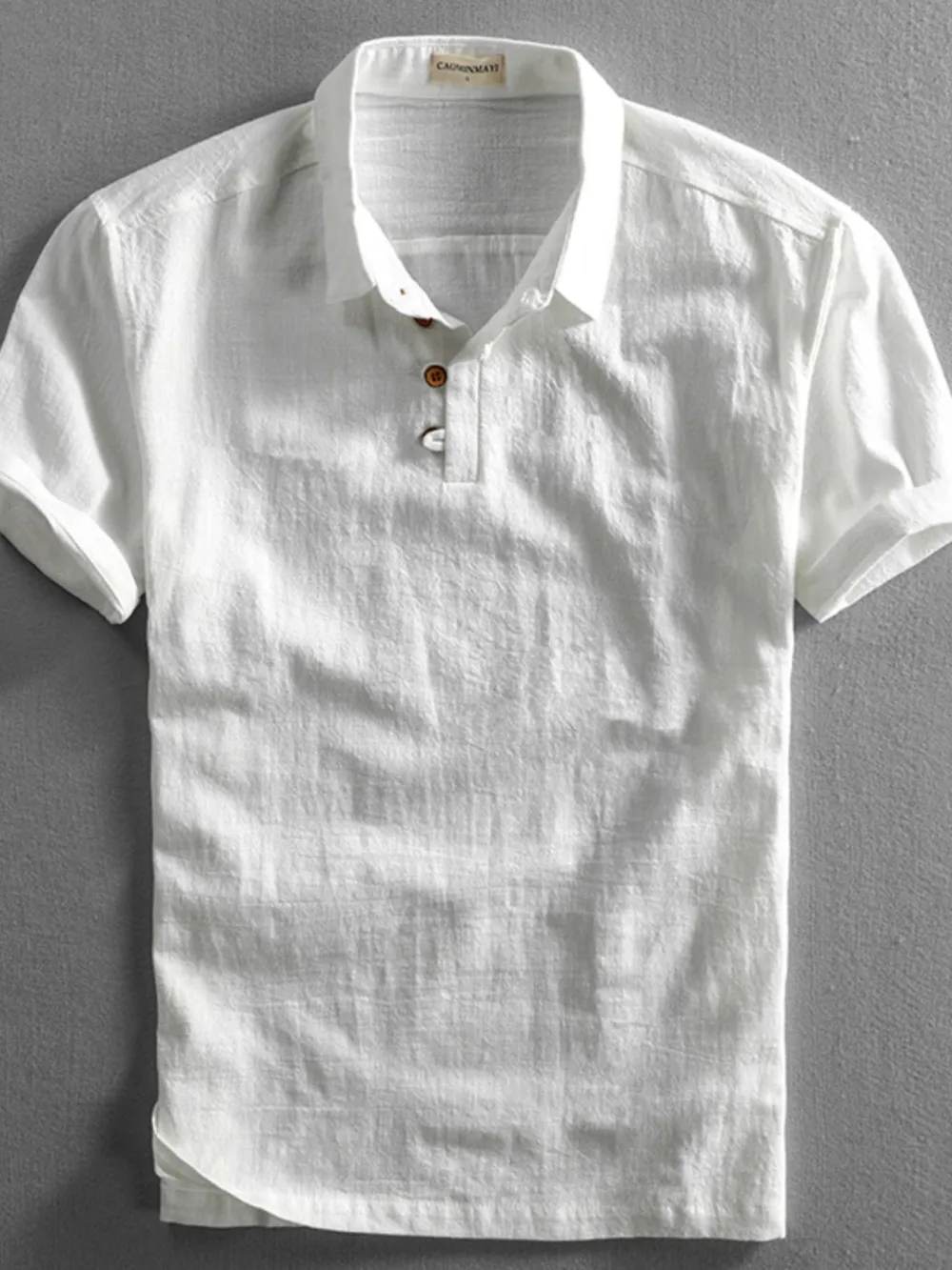 Men's Full Size Button Detail Short Sleeve Polo Plus Size, image 8