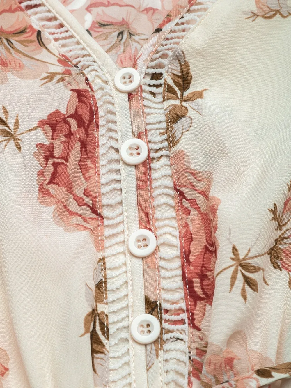 Printed Ruffled Hem V-Neck Sleeveless Dress, image 5