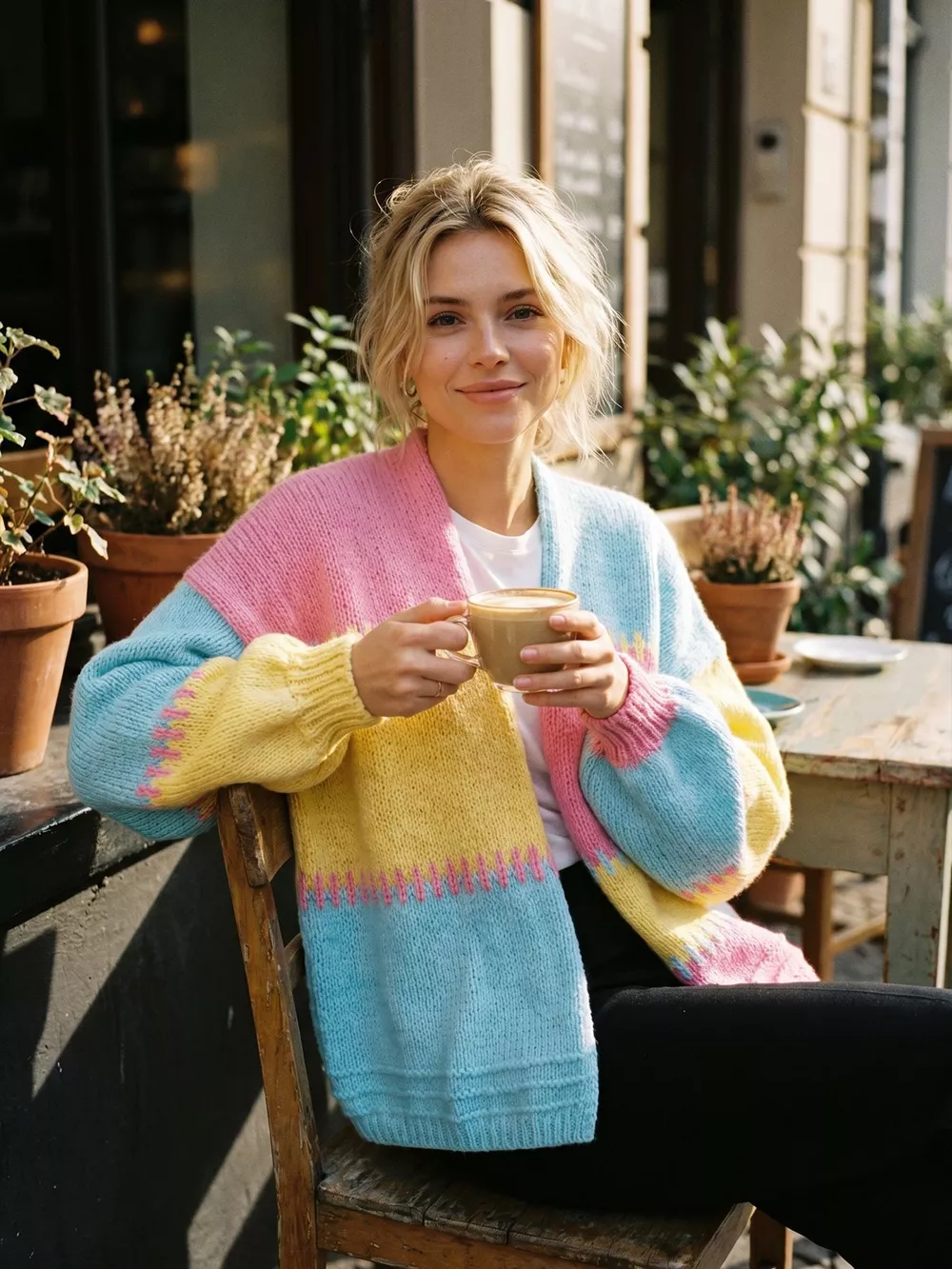 Color-Block V-Neck Cardigan, image 12