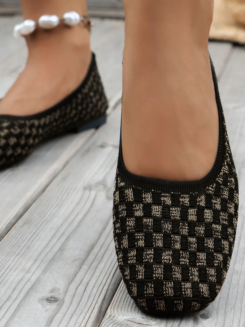 Mesh Round Toe Flat Slip-Ons, image 5