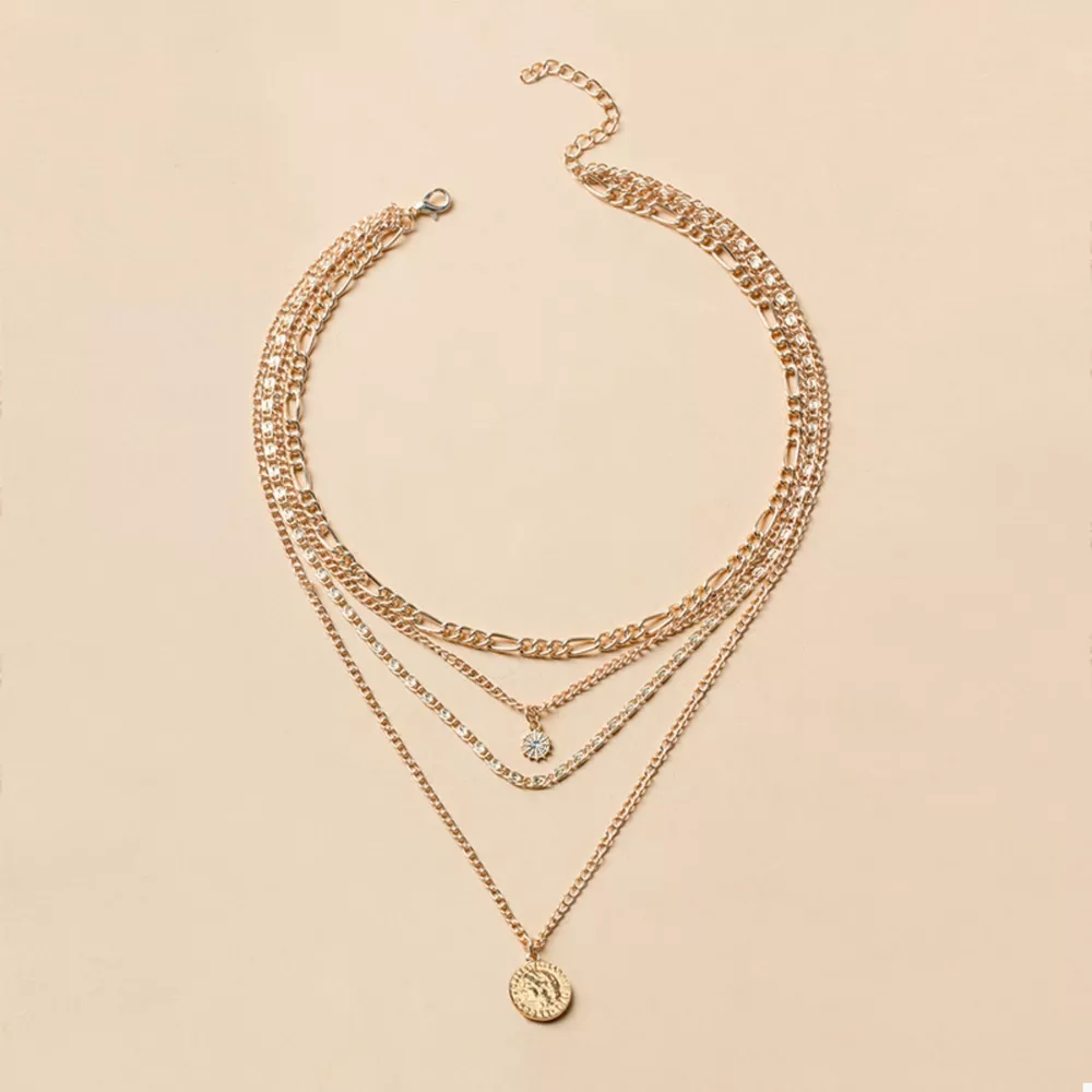 Four Layered Pendant Necklace, image 3
