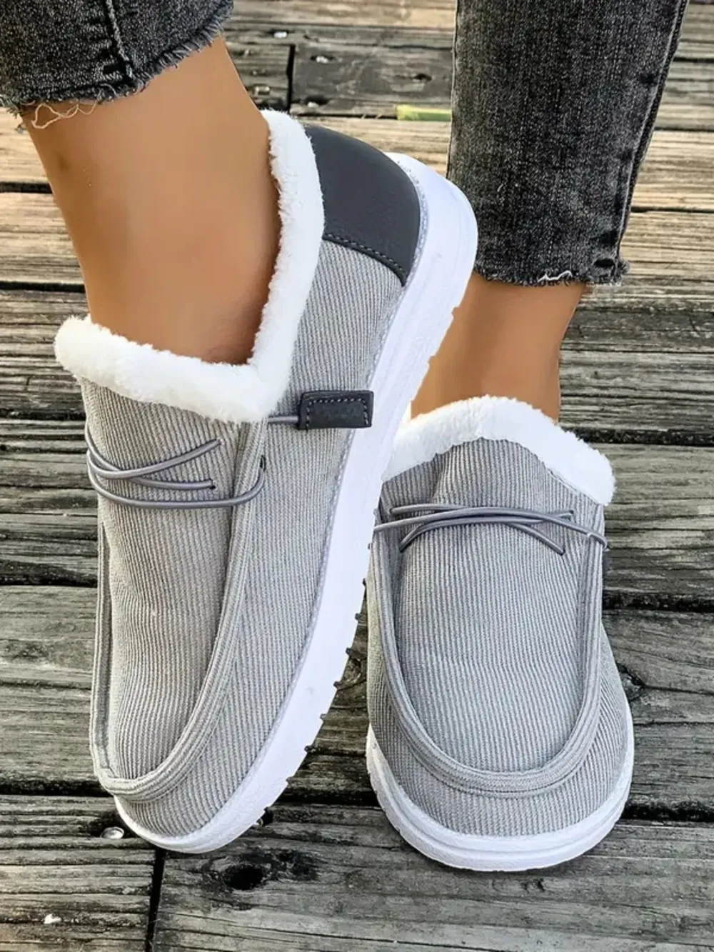 Fluff Round Toe Flat Slip-Ons, image 7