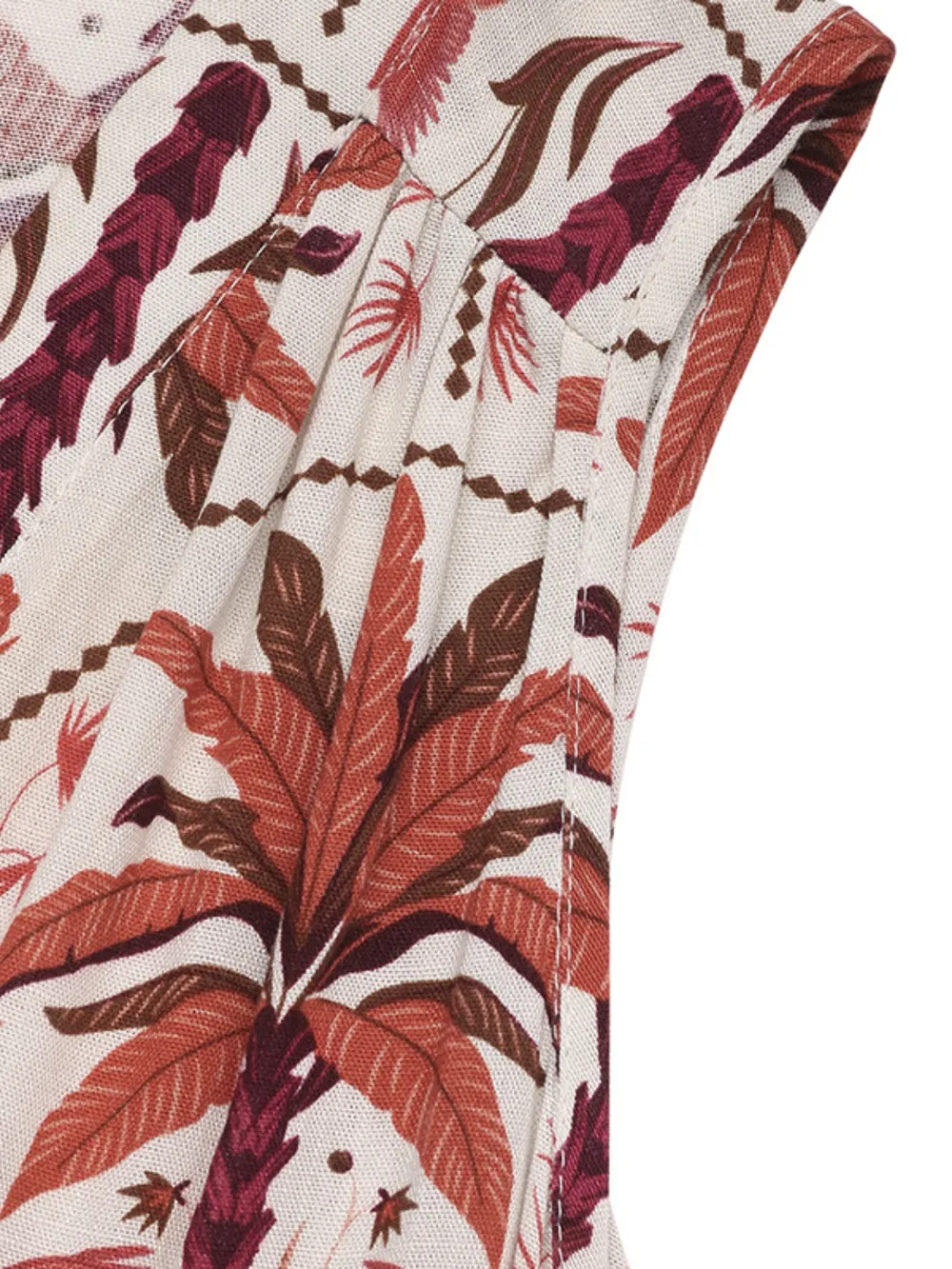 Printed V-Neck Sleeveless Midi Dress, image 4