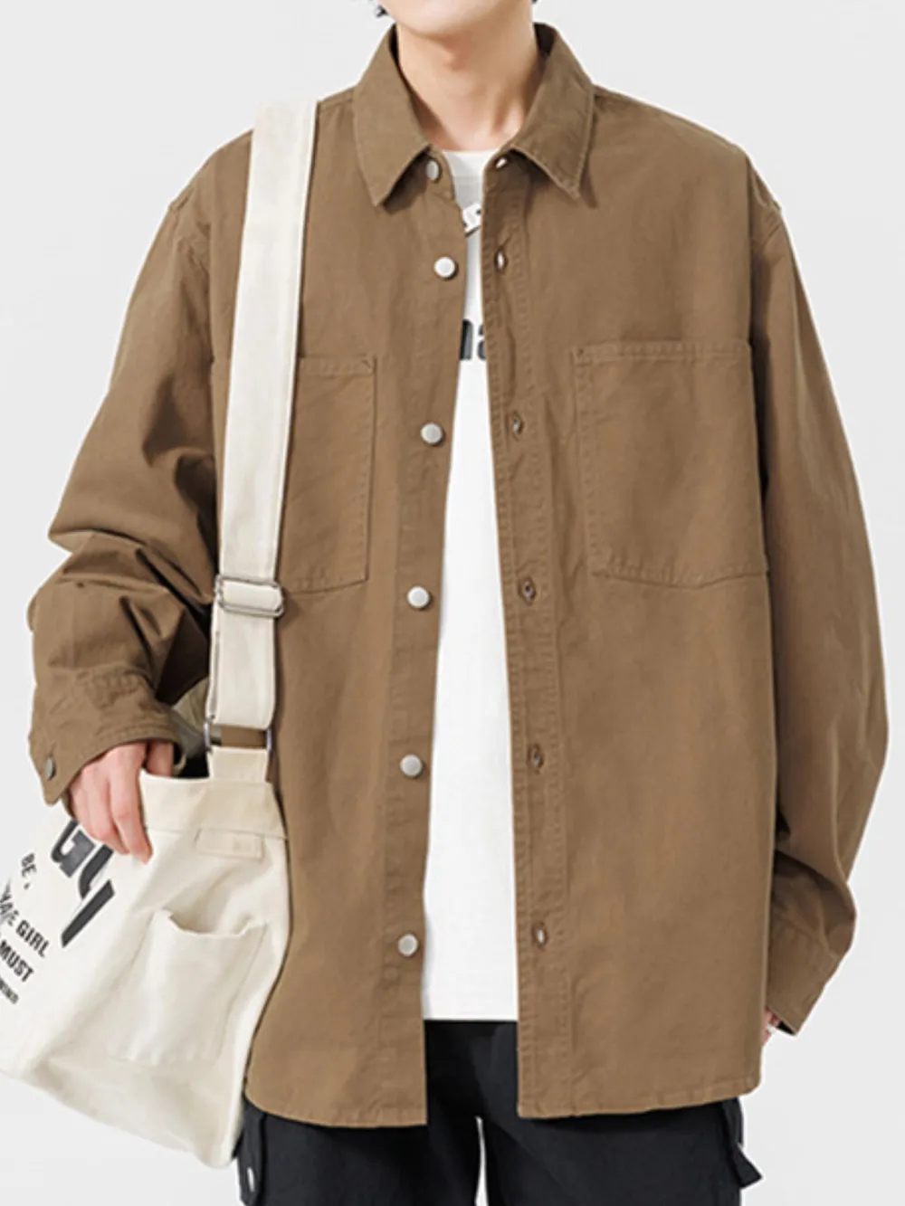 Men's Button Up Long Sleeve Shirt, image 2