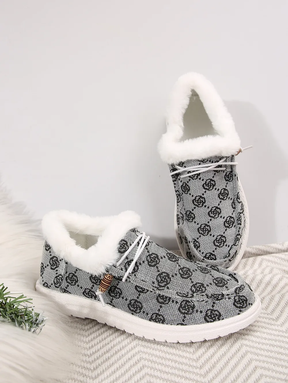 Printed Round Toe Flat Slip-Ons, image 22
