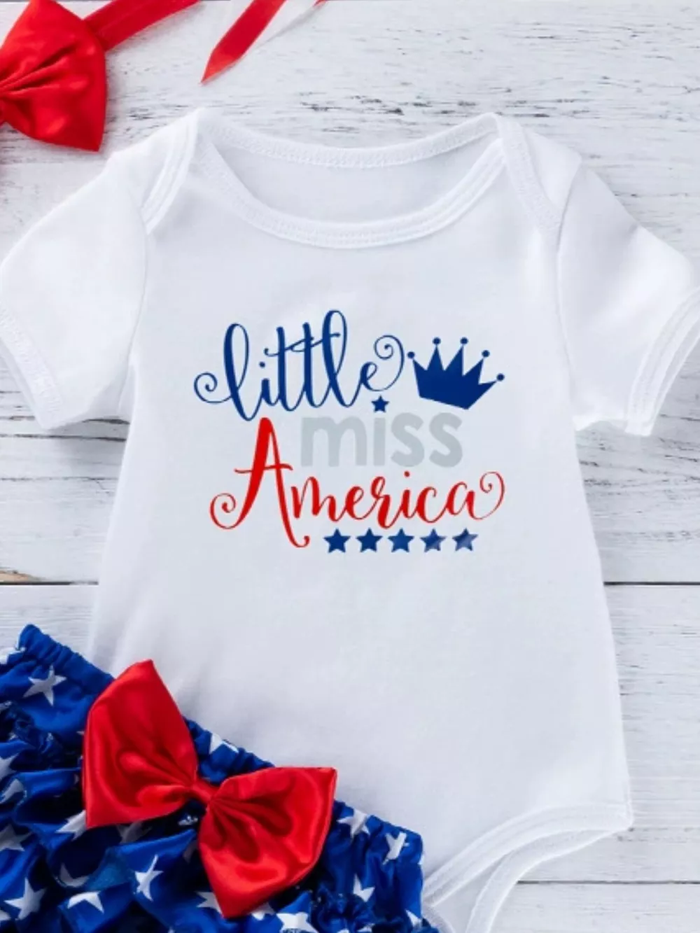 Children's Little Miss America Patriotic Outfit Set, image 3