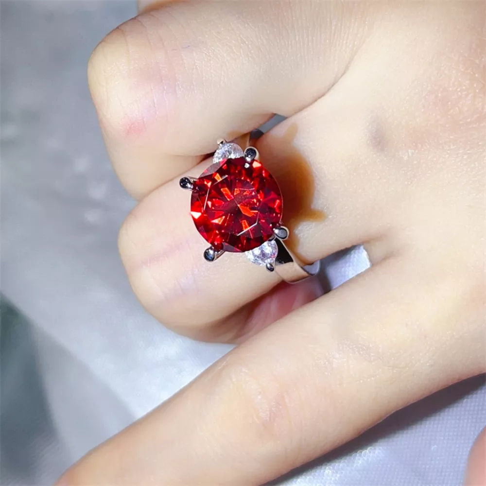 5 Carat Moissanite 925 Sterling Silver Ring, image 4
