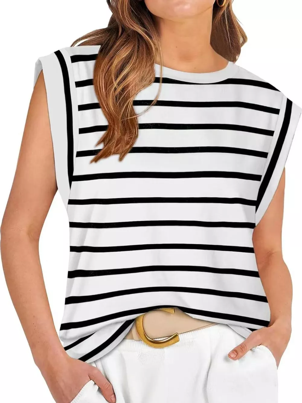Striped Round Neck Tank, image 8