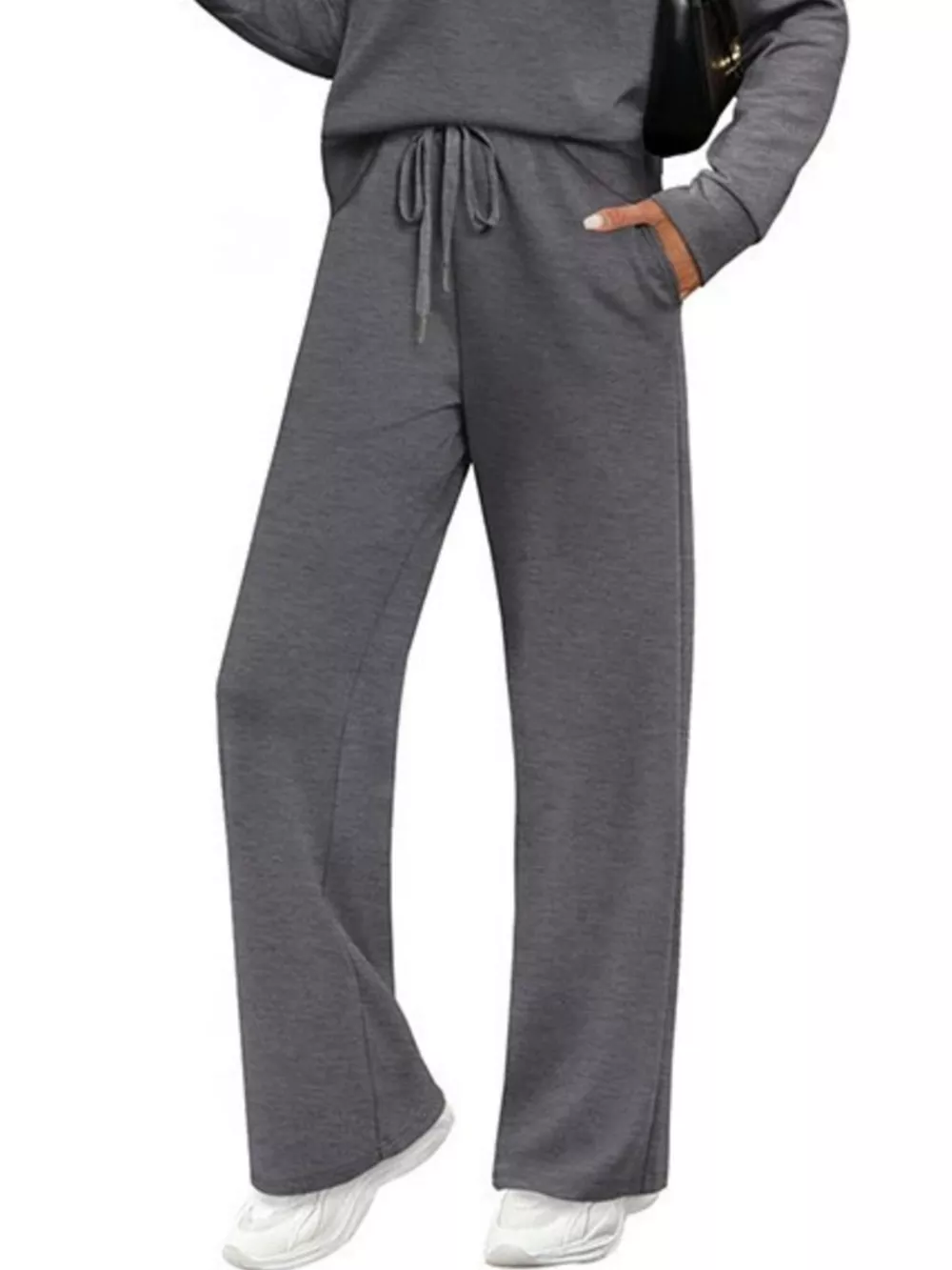 Full Size Long Sleeve Round Neck Top and Pants Set Plus Size, image 7