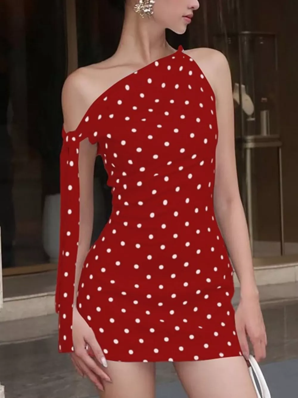 Polka Dot Sleeveless Mini Dress with Bow Accents, image 18