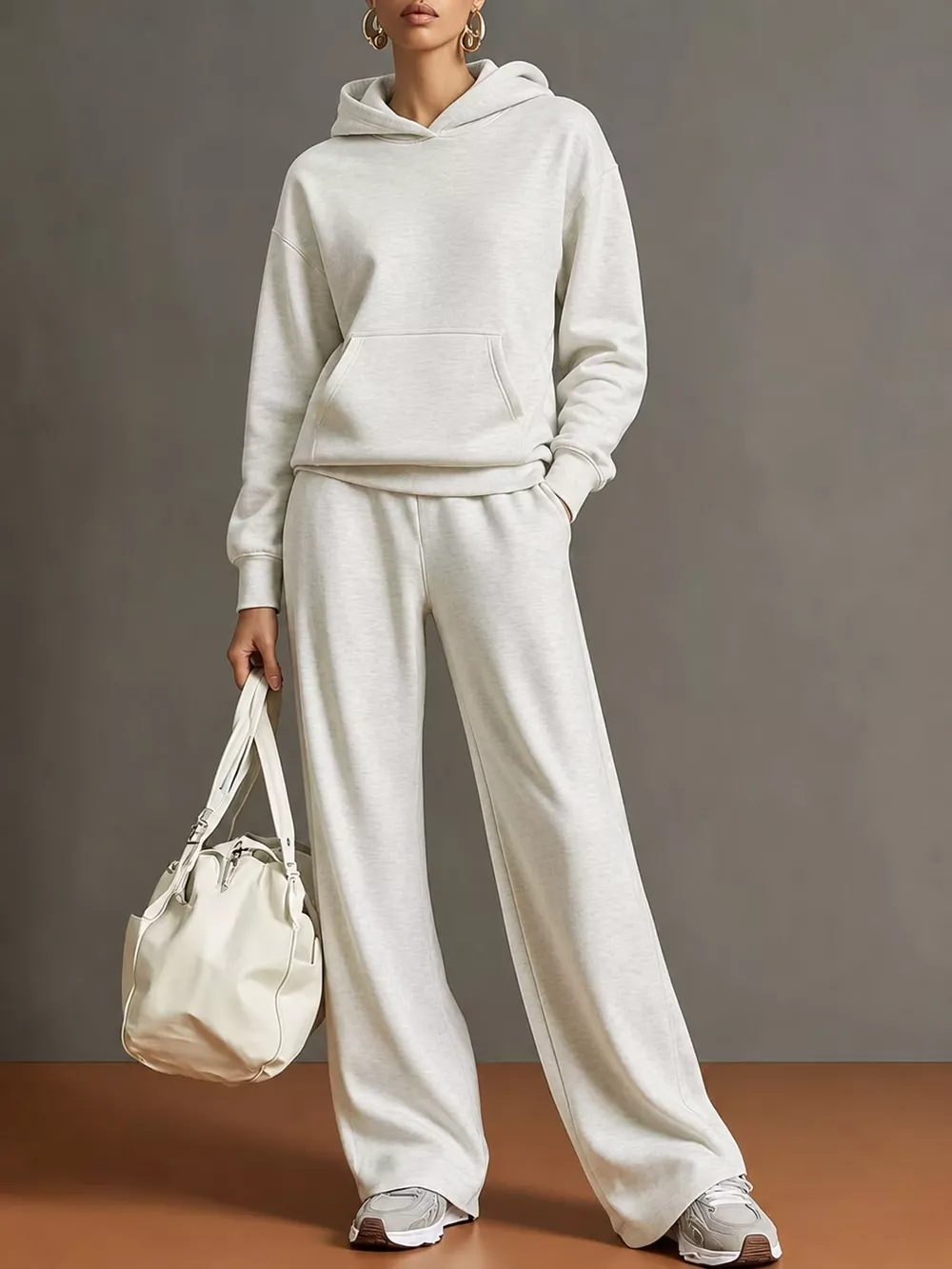 Kangaroo Pocket Hoodie and Pants Set, image 5