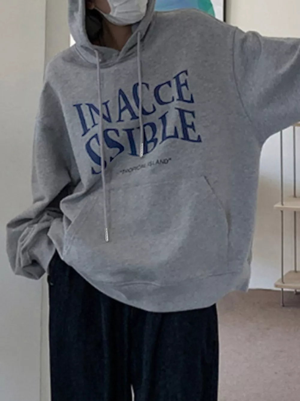 Kangaroo Pocket Drawstring Hoodie, image 2