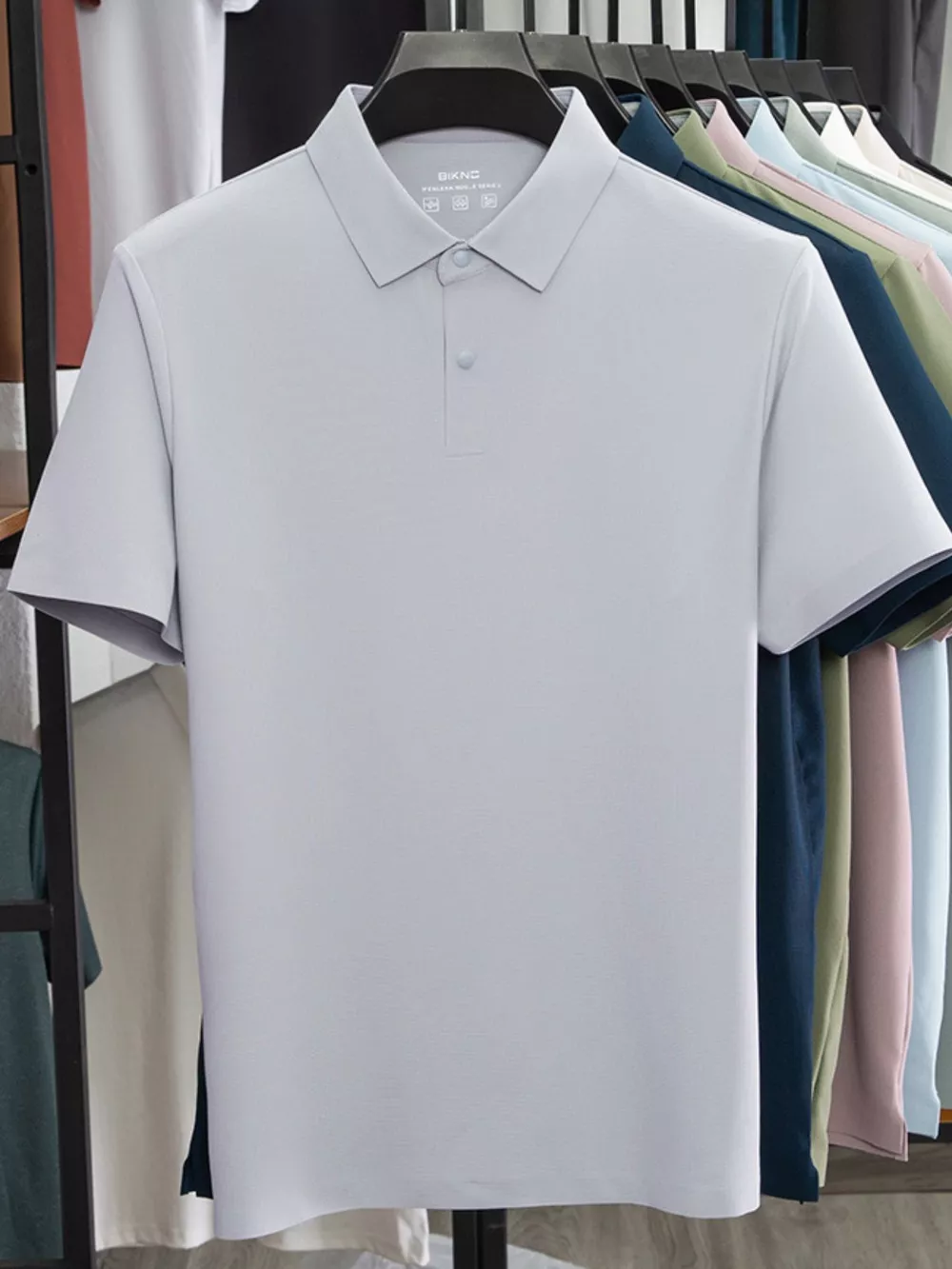 Men's Plus Size Button Detail Short Sleeve Polo, image 7