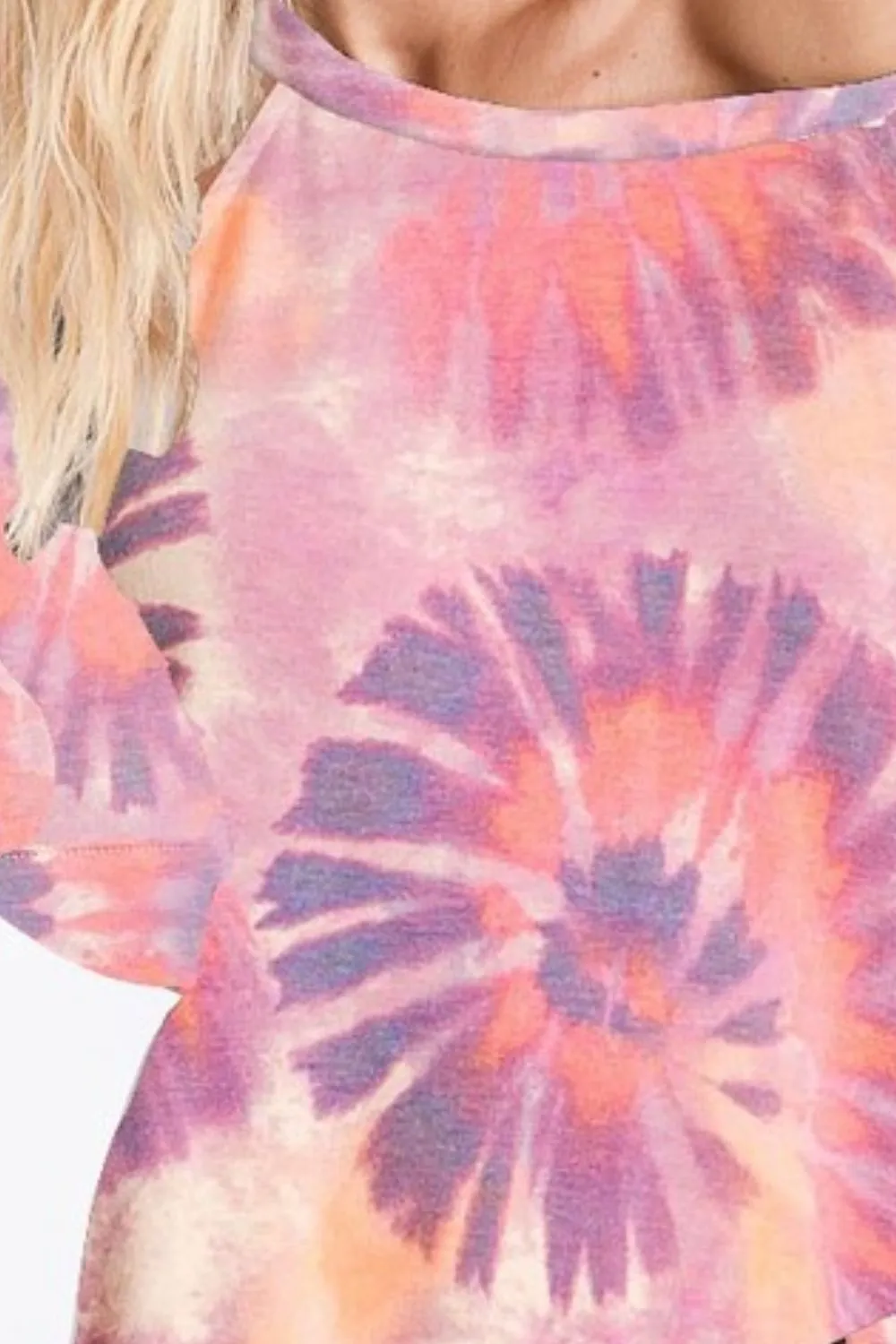 Tie Dye Print Terry T-Shirt, image 3