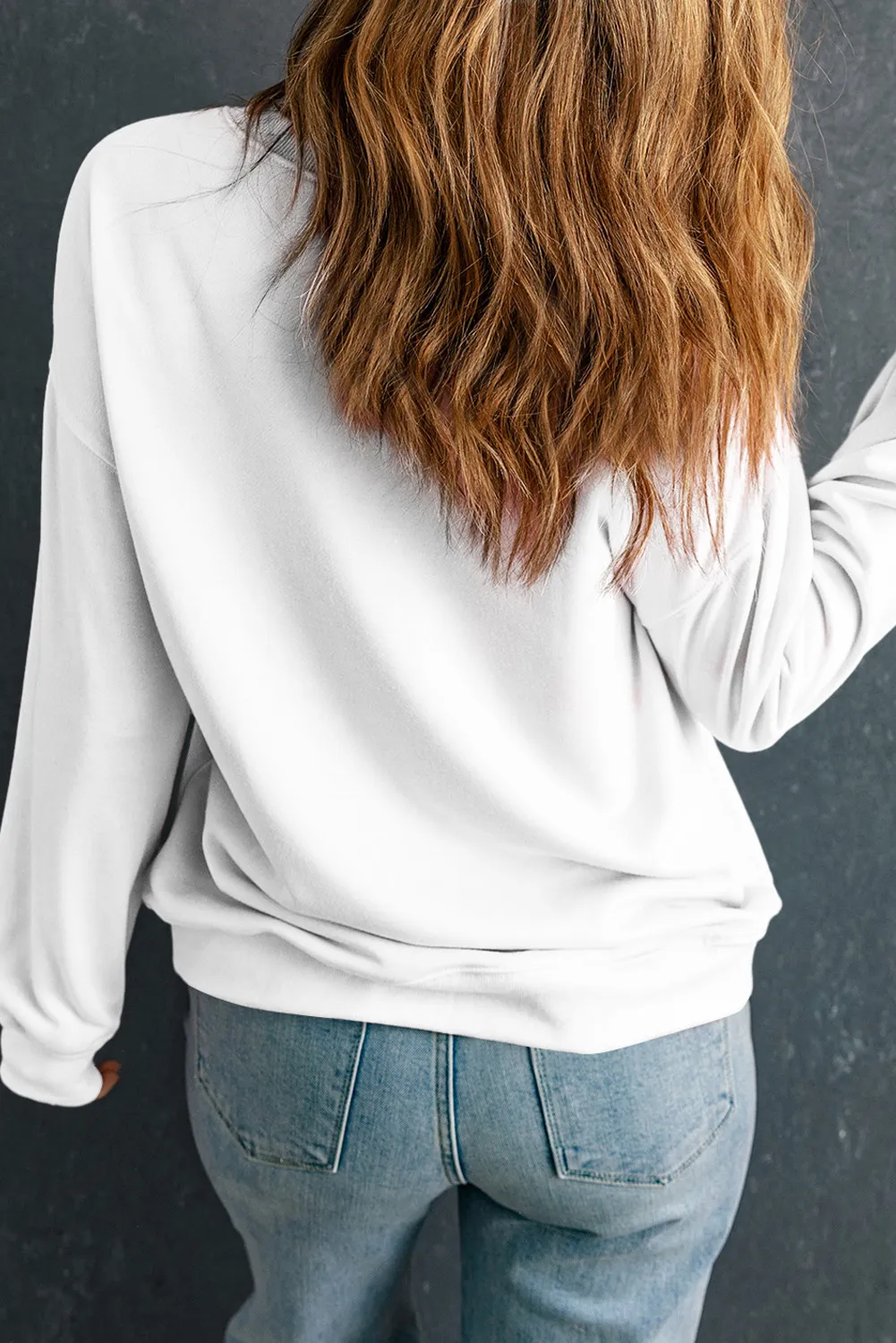 Leopard Round Neck Long Sleeve Sweatshirt, image 3