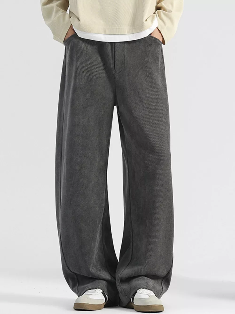 Men's Plus Size Loose Fit Corduroy Pants, image 5
